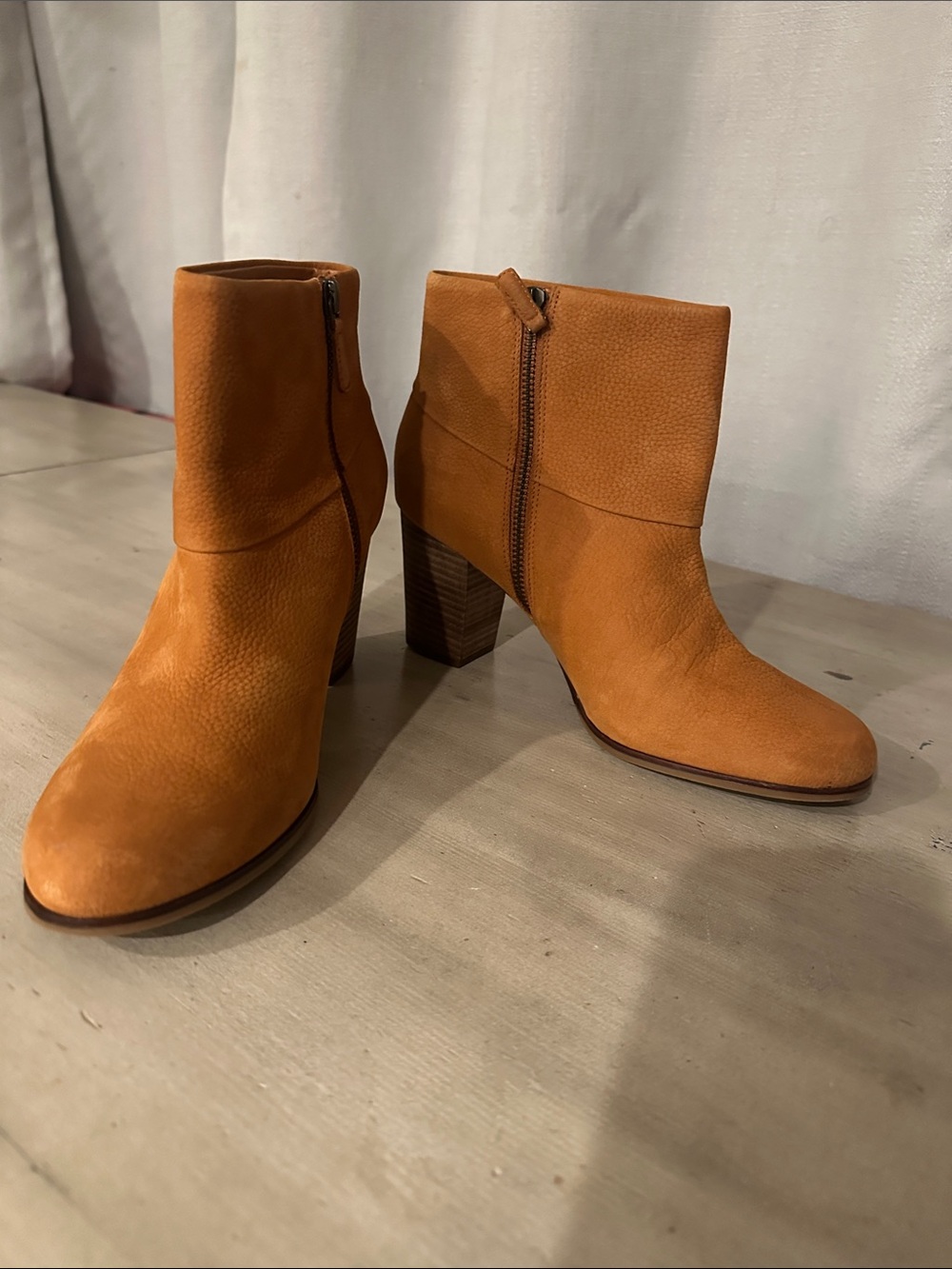 Cole Haan Women’s Cassidy Leather Ankle Boots Block Heel Nike Air Technology, 10